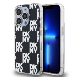 Juodas dėklas telefonui Apple Iphone 15 Pro Max "DKNY PC/TPU Checkered Pattern"