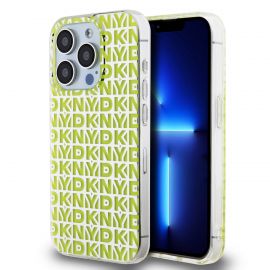 Geltonas dėklas telefonui Apple Iphone 15 Pro Max "DKNY PC/TPU Repeat Pattern"