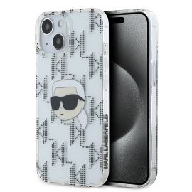 Skaidrus dėklas telefonui Apple Iphone 15 "Karl Lagerfeld IML Electroplated Karl Head"