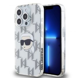 Skaidrus dėklas telefonui Apple Iphone 15 Pro Max "Karl Lagerfeld IML Electroplated Karl Head"