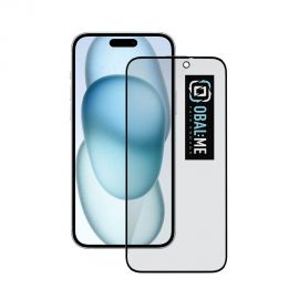 Juodas apsauginis ekrano stikliukas Apple iPhone 15 Plus / 16 Plus "OBAL:ME Privacy 5D Glass Screen Protector"