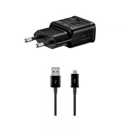 Juodas buitinis pakrovėjas EP-TA200EBE + ECB-DU4EBE Samsung 15W Travel Charger + microUSB 