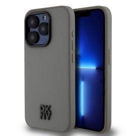 Pilkas dėklas telefonui Apple Iphone 15 Pro Max "DKNY PU Leather Stack Logo Magsafe"
