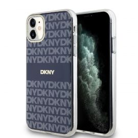 Mėlynas dėklas telefonui Apple Iphone 11 "DKNY PU Leather Repeat Pattern Tonal Stripe"