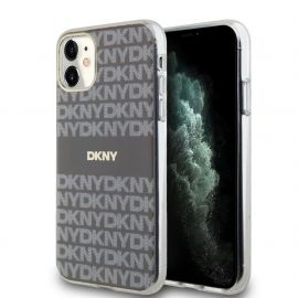 Beige dėklas telefonui Apple Iphone 11 "DKNY PC/TPU Repeat Pattern Tonal Stripe Magsafe"