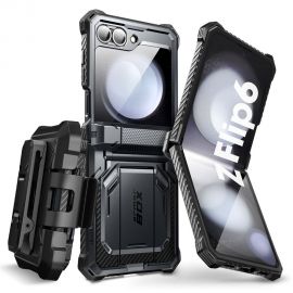 Juodas dėklas Samsung Galaxy Z Flip 6 "Supcase iblsn Armorbox"