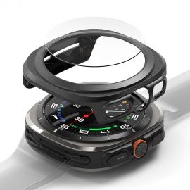 Juodas dėklas + apsauginis stiklas Samsung Galaxy Watch Ultra (47mm) "Ringke Slim"