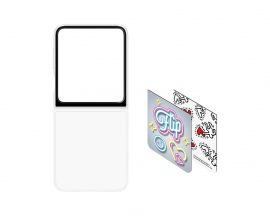 Baltas originalus dėklas EF-ZF741CWE FlipSuit telefonui Samsung Galaxy Z Flip 6