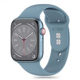 Mėlyna silikoninė apyrankė Apple Watch 4 / 5 / 6 / 7 / 8 / 9 / 10 / SE / Ultra 1 / 2 (44 / 45 / 46 / 49 MM) "Tech-Protect Silicone"