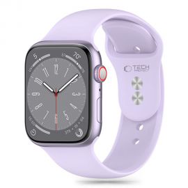 Purpurinė silikoninė apyrankė Apple Watch 4 / 5 / 6 / 7 / 8 / 9 / 10 / SE / ULTRA 1 / 2 (44 / 45 / 46 / 49 MM) "Tech-Protect Silicone"