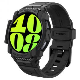Juodas dėklas Samsung Galaxy Watch 7 (40MM) "Spigen Rugged Armor Pro"