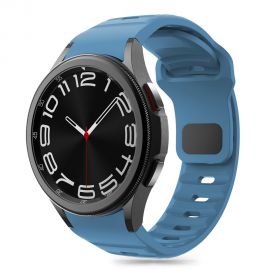 Montego mėlyna silikoninė apyrankė Samsung Galaxy Watch 4 / 5 / 5 PRO / 6 / 7 / FE "Tech-Protect Silicone Line"