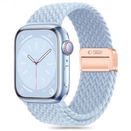 Baby mėlyna apyrankė Apple Watch 4 / 5 / 6 / 7 / 8 / 9 / SE (38/ 40/ 41MM) "Tech-Protect Nylonmag"