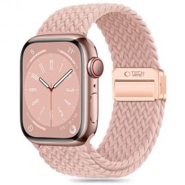 Dusty rose apyrankė Apple Watch 4 / 5 / 6 / 7 / 8 / 9 / 10 / SE ( 40/ 41 / 42 MM) "Tech-Protect Nylonmag"