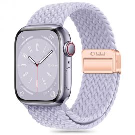Purpurinė apyrankė Apple Watch 4 / 5 / 6 / 7 / 8 / 9 / 10 / SE ( 40/ 41 / 42 MM) "Tech-Protect Nylonmag"