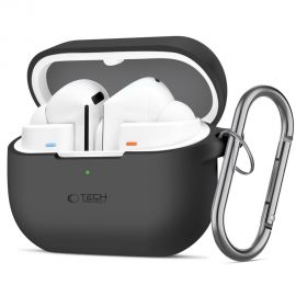 Juodas dėklas Samsung Galaxy Buds 3 / 3 Pro "Tech-Protect Silicone Hook"