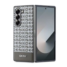 Rudas dėklas telefonui Samsung Galaxy Z Fold 6 "DKNY PU Leather Repeat Pattern Bottom Stripe MagSafe"