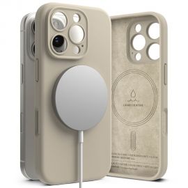 Akmens spalvos dėklas Apple Iphone 16 Pro "Ringke Silicone Magnetic Magsafe"