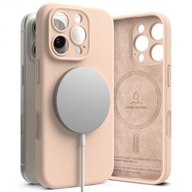 Rausvas dėklas Apple Iphone 16 Pro "Ringke Silicone Magnetic Magsafe"
