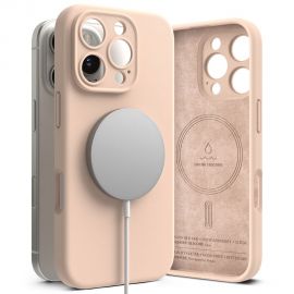 Rausvas dėklas Apple Iphone 16 Pro Max "Ringke Silicone Magnetic Magsafe"
