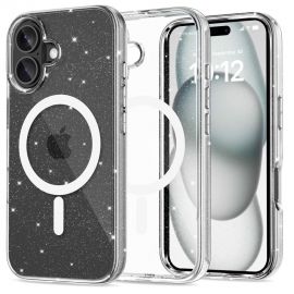 Skaidrus blizgantis dėklas Apple Iphone 16 "Tech-Protect FlexAir Hybrid Magsafe"