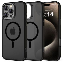 Juodas-pilkas dėklas Apple Iphone 16 Pro Max "Tech-Protect Magedge Magsafe"