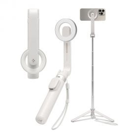 Beige spalvos asmenukių lazda "SPIGEN S571W MAGSAFE BLUETOOTH SELFIE STICK TRIPOD"