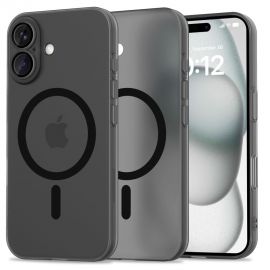 Matinis juodas dėklas Apple Iphone 16 "Tech-Protect Magslim Magsafe"