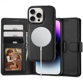 Juodas atverčiamas dėklas Apple Iphone 16 Pro Max "Tech-Protect Wallet Magsafe"