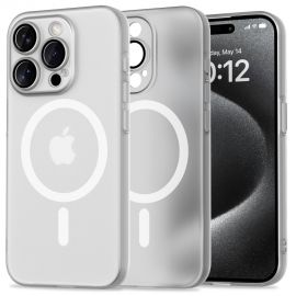 Matinis baltas dėklas Apple Iphone 15 Pro "Tech-Protect Magslim Magsafe"