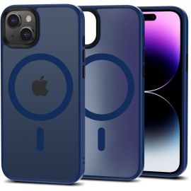 Mėlynas matinės spalvos dėklas Apple Iphone 15 Plus "Tech-Protect Magmat Magsafe"