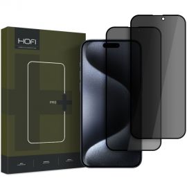 Juodas apsauginis ekrano stikliukas Apple Iphone 16 Pro "Hofi Anti Spy Glass Pro+ 2-Pack"