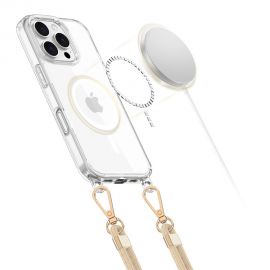 Skaidrus dėklas Apple Iphone 16 Pro Max "Tech-Protect Flexair Chain Magsafe"