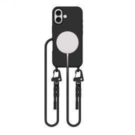 Juodas dėklas Apple Iphone 16 "Tech-Protect Magnecklace Magsafe"