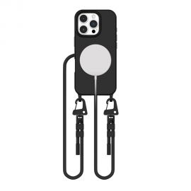 Juodas dėklas Apple Iphone 16 Pro Max "Tech-Protect Magnecklace Magsafe"
