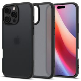 Juodas frost dėklas Apple Iphone 16 Pro Max "Spigen Ultra Hybrid"