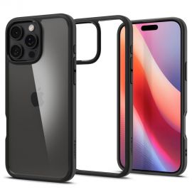Juodas matinis dėklas Apple Iphone 16 Pro "Spigen Ultra Hybrid"