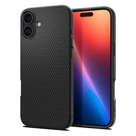 Juodas matinis dėklas Apple Iphone 16 "Spigen Liquid Air"