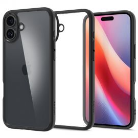 Juodas matinis dėklas Apple Iphone 16 "Spigen Ultra Hybrid"