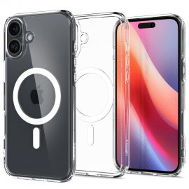 Baltas dėklas Apple Iphone 16 "Spigen Ultra Hybrid Mag Magsafe"