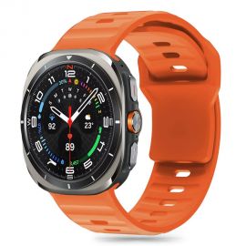 Oranžinė silikoninė apyrankė Samsung Galaxy Watch Ultra (47mm) "Tech-Protect Silicone Line"