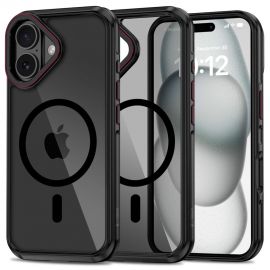 Juodas-raudonas dėklas Apple Iphone 16 "Tech-Protect Maghybrid Magsafe"