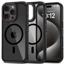 Juodas-raudonas dėklas Apple Iphone 16 Pro Max "Tech-Protect Maghybrid Magsafe"