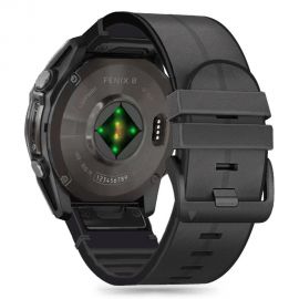 Juoda apyrankė Garmin Fenix 5X / 5X PLUS / 6X / 6X PRO / 7X / 8 (51 MM) "Tech-Protect Silicone Pu"