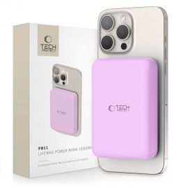 Lilac išorinė baterija "TECH-PROTECT PB11 LIFEMAG MAGSAFE POWER BANK 10000MAH"