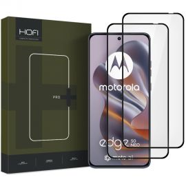 Juodas apsauginis ekrano stikliukas Motorola Edge 50 Neo "Hofi Glass Pro+ 2-Pack"