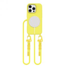 Geltonas dėklas Apple Iphone 16 Pro Max "Tech-Protect Magnecklace Magsafe"