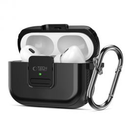 Juodas dėklas Apple Airpods Pro 1 /2 "TECH-PROTECT DEFENDER HOOK MAGSAFE"