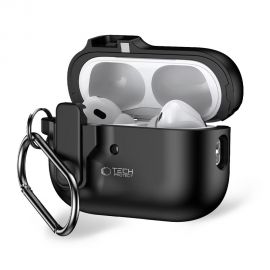 Juodas dėklas Apple Airpods Pro 1 / 2 "Tech-Protect Slim Hook"