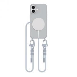 Pilkas dėklas Apple Iphone 16 "Tech-Protect Magnecklace Magsafe"